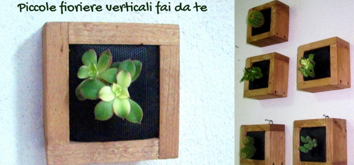 Piccole fioriere verticali fai da te  fioriere da parete per piccoli spazi  - Idee per la Casa